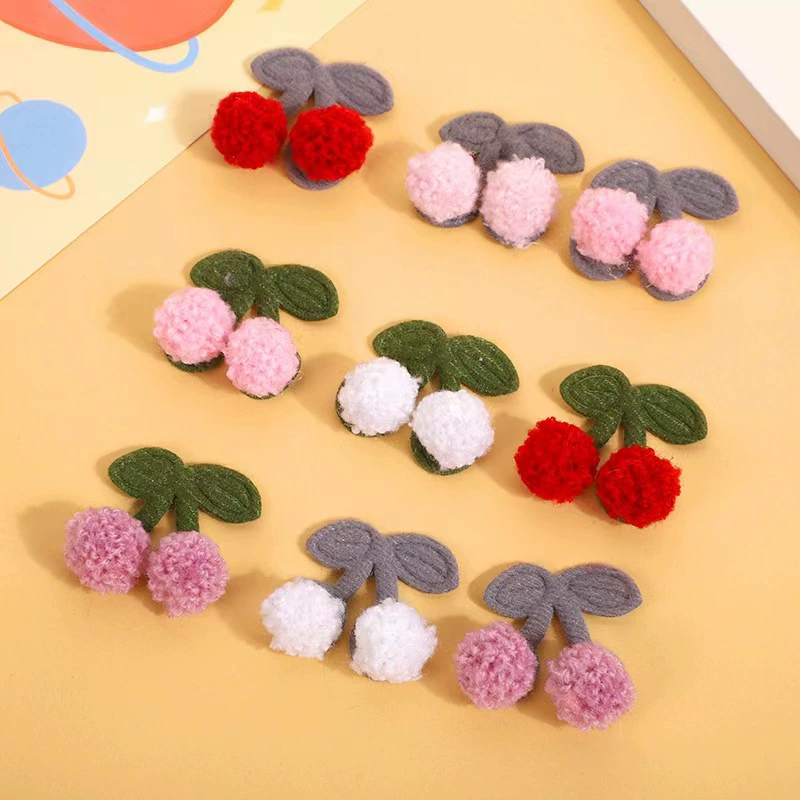 Спотовые декоративные аксессуары ручной работы шерстяные шарики вишневые аксессуары для одежды трехмерные плюшевые шарики шерстяные шарики прямая продажа