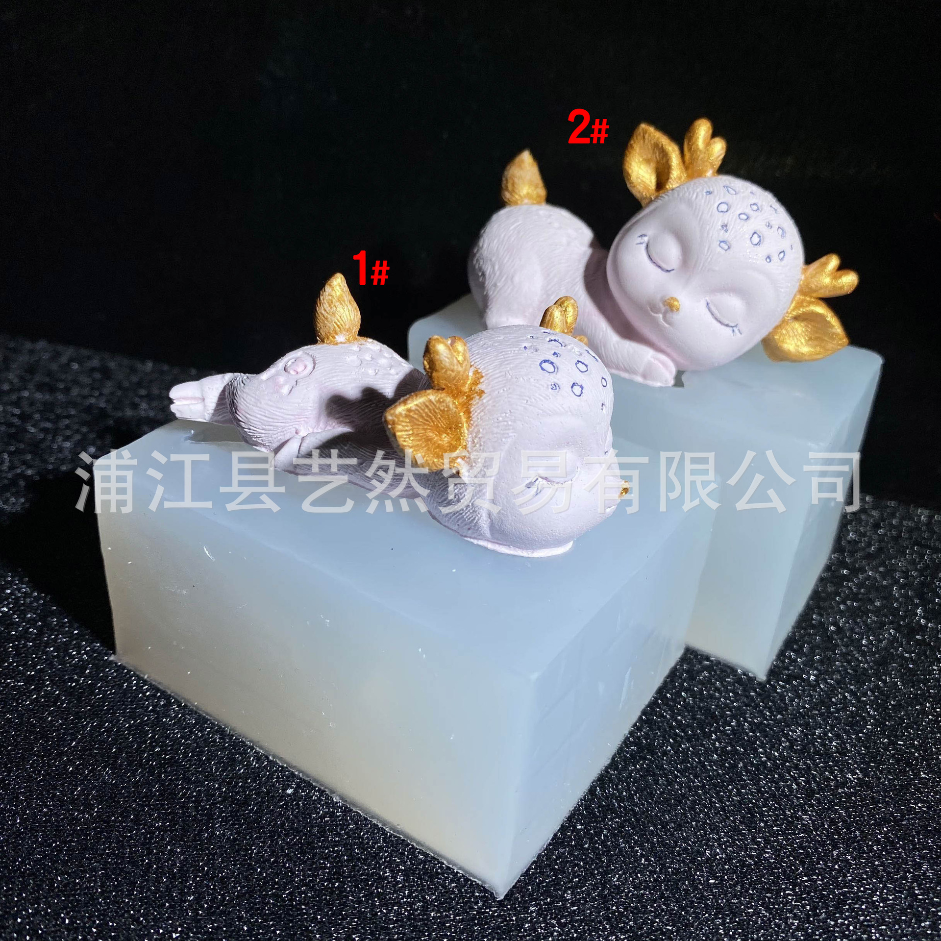 3D tridimensional epoxi Flor del ciruelo ciervos forma de silicona molde decoración de yeso vela creativa mousse molde de chocolate