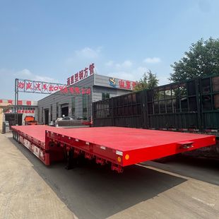3m Wide High and Low Flatbed Semi-Trailer for Large Item Transportation, Semi-Trailer for Engineering Transportation