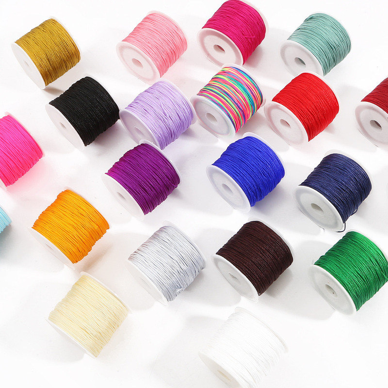 No. 72 Jade Thread 0.8mm Polyester Cord DIY Handmade Chinese Knot Weaving Cord Red Cord Jewelry Thread 50m No. 72 Jade Thread 0.8mm Polyester Cord DIY Handmade Chinese Knot Weaving Cord Red Cord Jewelry Thread 50m