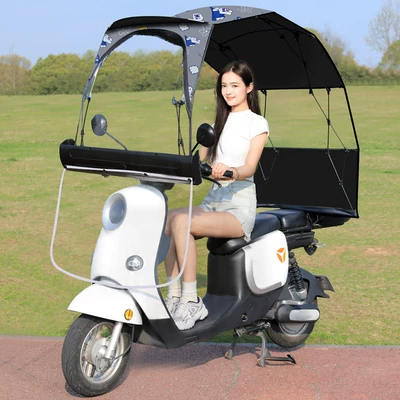 Rain Shelters, Widened Sun Protection Umbrellas – Elektromobil üçün ön şüşə çətiri (günlük) - single-sided-printing-gray-painted-rabbit-no-assembly-required-upgraded-storage-box-does-not-block-the-view