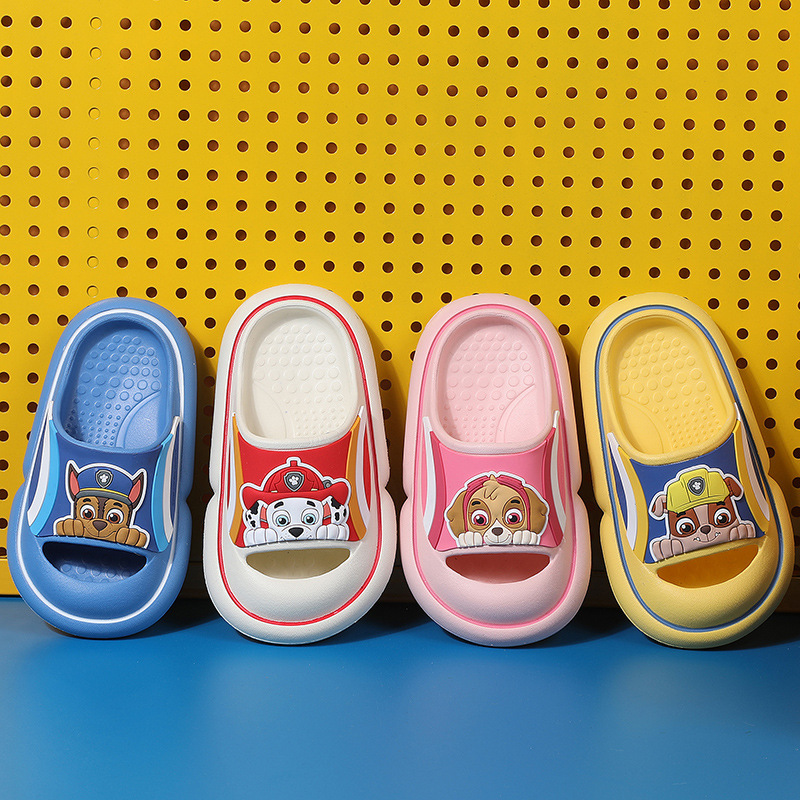 Wang Wang Team children's slippers summer boys and girls cartoon non-slip EVA lightweight indoor Baotou non-slip baby slippers