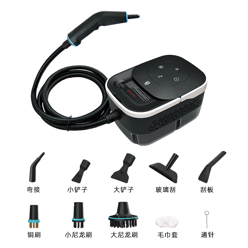 Máquina de limpieza a vapor de alta temperatura y alta presión, máquina de limpieza multifuncional, pequeña máquina de limpieza a vapor con tanque de agua de 1250ML para el hogar