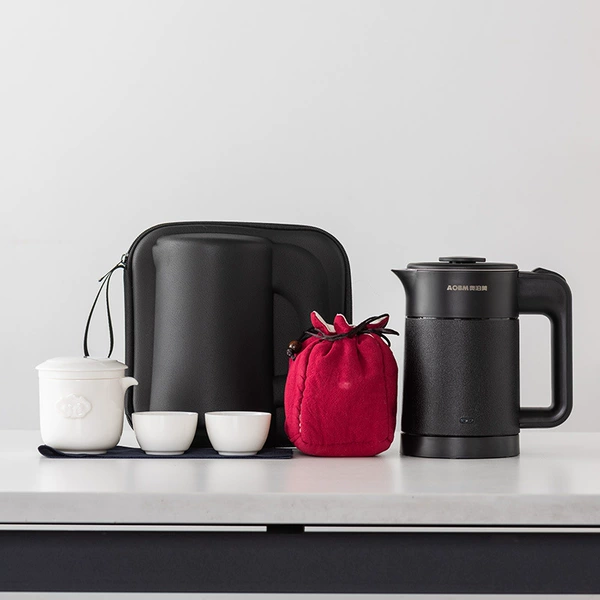 Aubome 0.6L black kettle + Xiangyun tea set