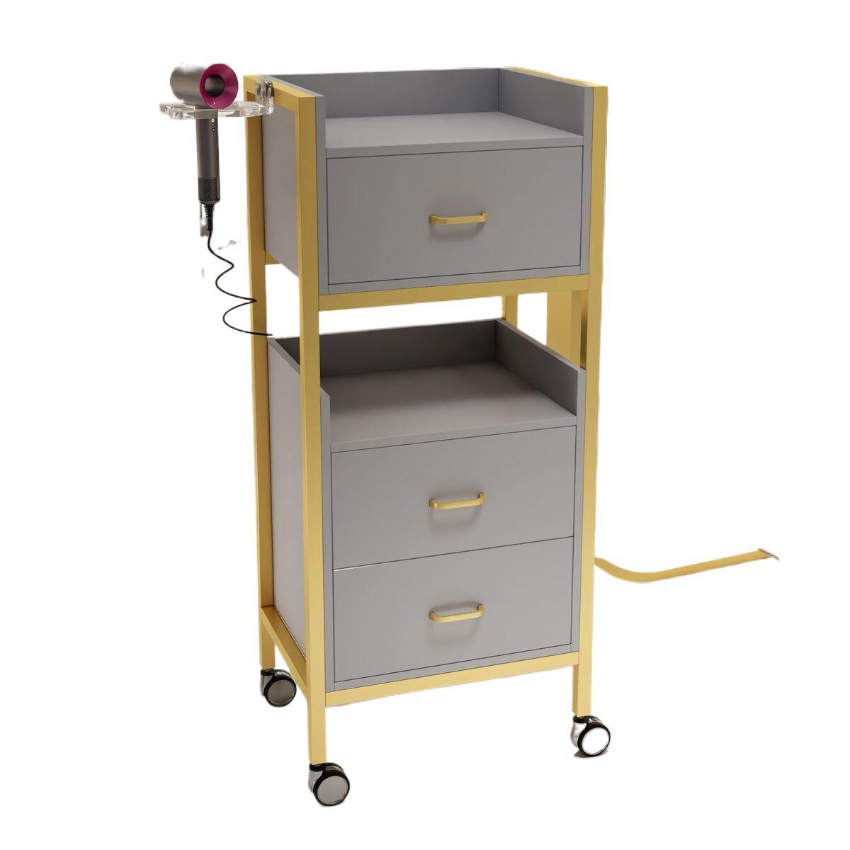 Nuevo gabinete de herramientas de peluquería de alta calidad gabinete de herramientas de salón de peluquería carro sin instalación móvil gabinete de herramientas de peluquería de madera sólida