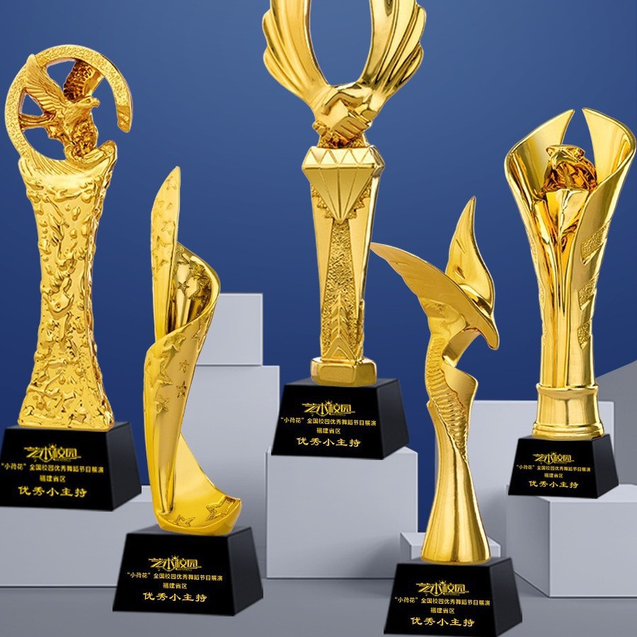 Trofeo de resina base de cristal