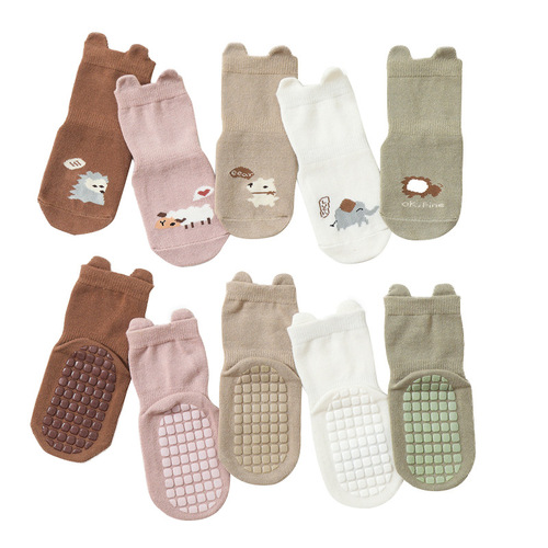 22 autumn new children's floor socks non-slip cartoon toddler socks boys and girls mid-tube baby socks