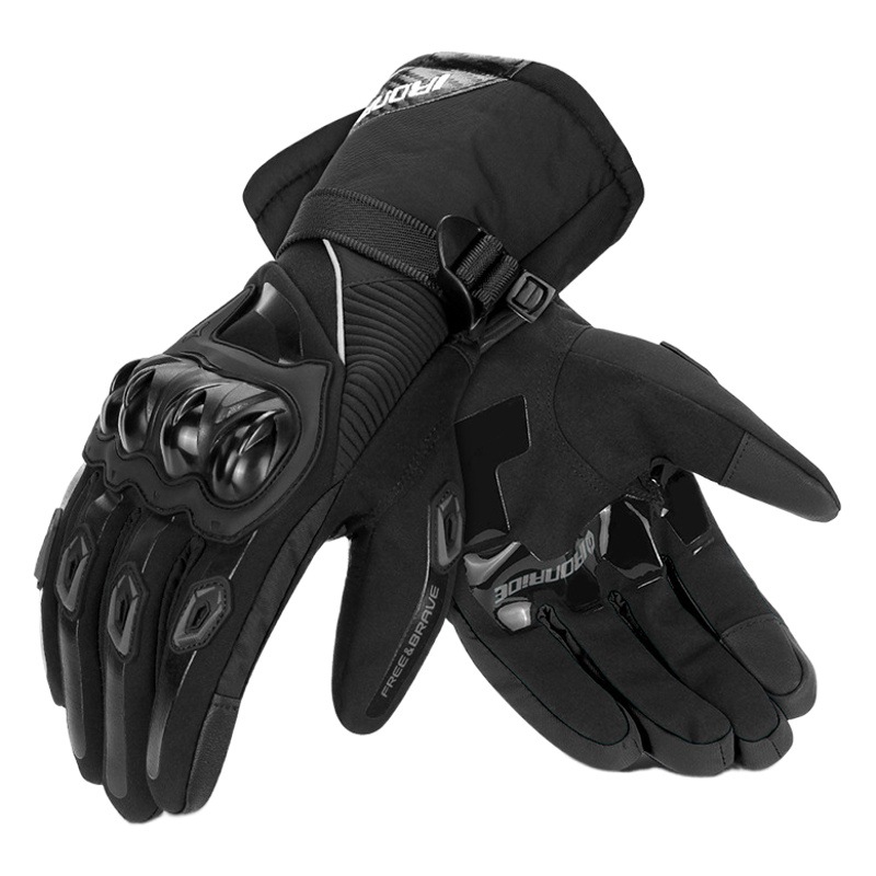 IRONRIDE motocicleta guantes de montar al aire libre Knight pantalla táctil resistente a la caída cáscara dura de carreras guantes de invierno cálido