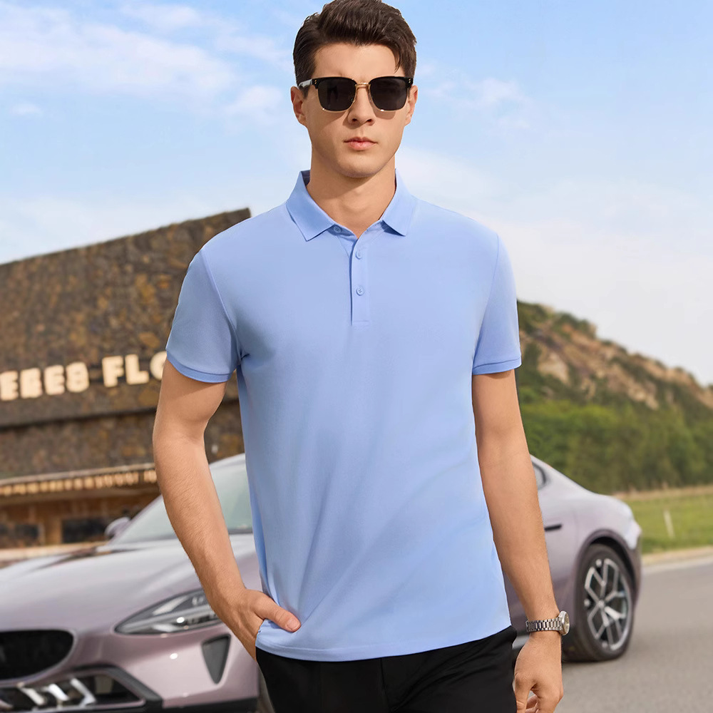 Summer Polo Shirt Custom T-Shirt Printed Logo Corporate Work Clothes Short-Sleeved DIY Group Cultural Shirt Work Clothes Embroidered Men