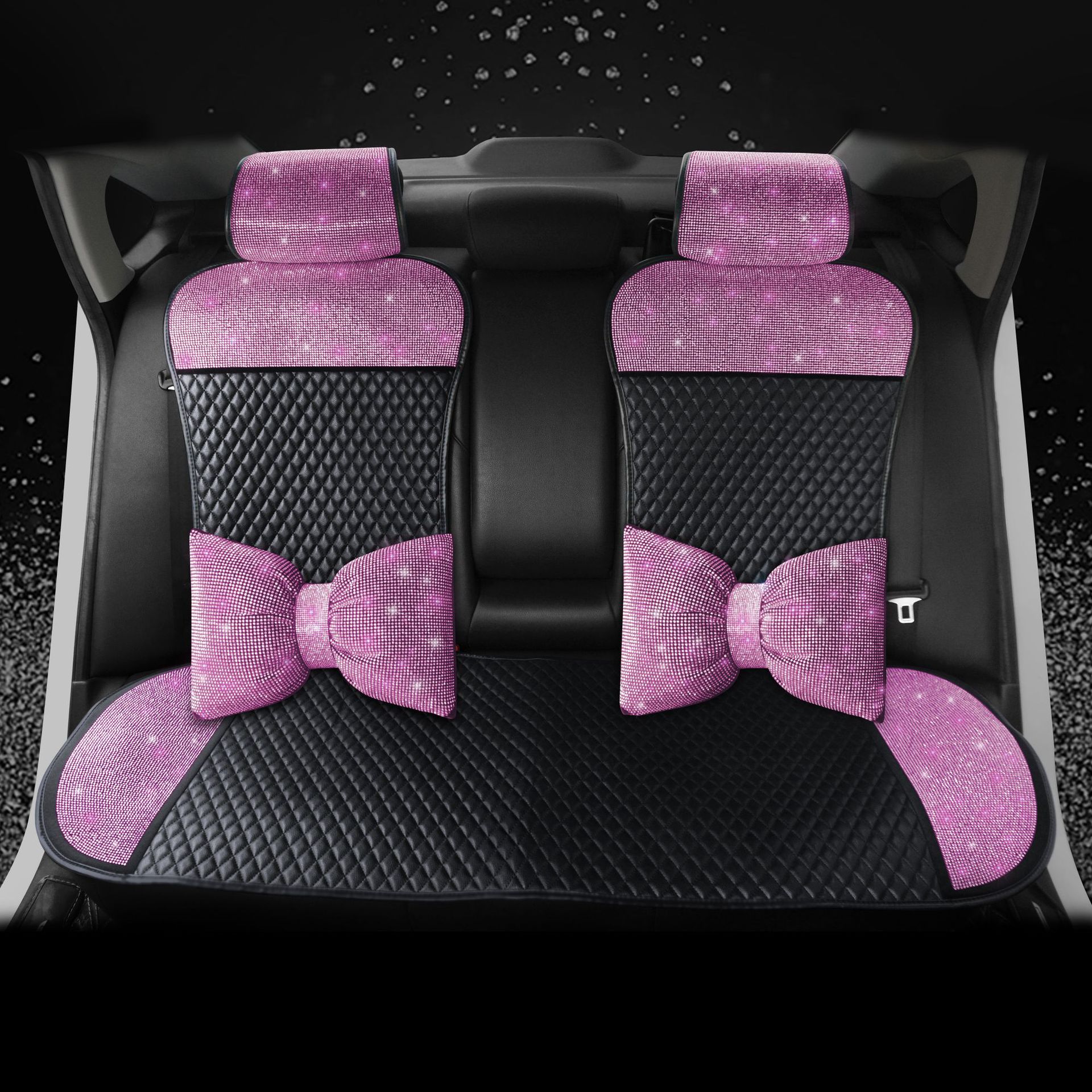 Universal Car Seat Cushion Leather Diamond-Encrusted Car Seat Cover Dropshipping Universal Model for All Seasons Cross-Border E-Commerce