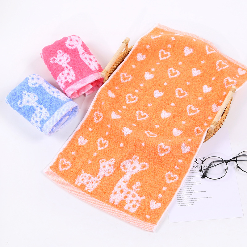 Quantity Affordable Cotton Cartoon Home Soft Kids Towels Kindergarten 100% Cotton Baby Face Children's Towel