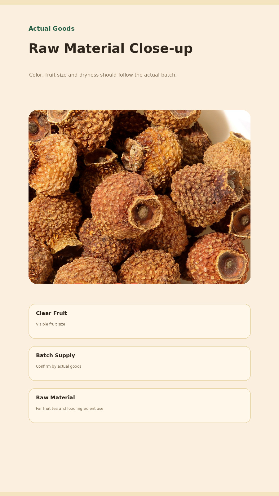 Dried Rosa Roxburghii Fruit Tea 500g Herbal Infusion Bulk Wholesale overview