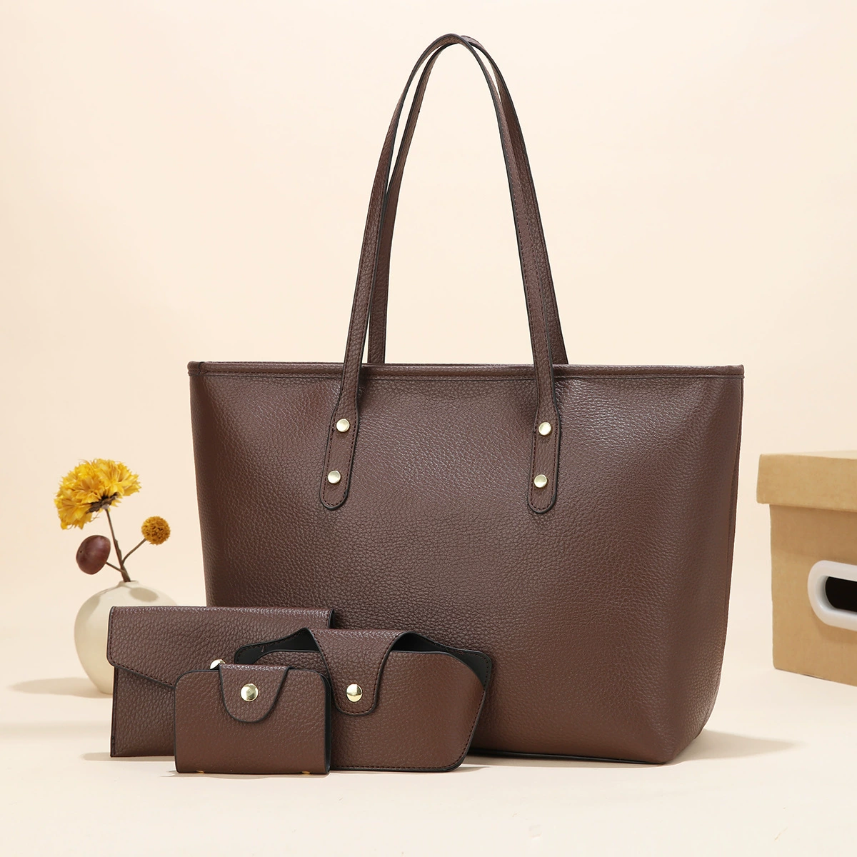 (Cross-border trading), set, capacious one-shoulder bag, 4 piece set, high-end