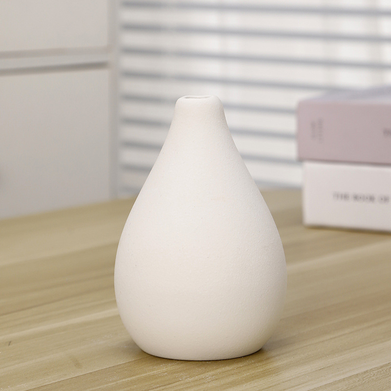 Jarrón de cerámica estilo nórdico para decoración del hogar arreglos florales y flores secas