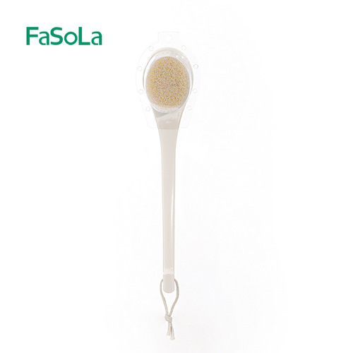 FaSoLa Japanese long-handled bath brush for adult back strong decontamination bath towel soft bristle brush bath brush
