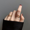 Line ring, minimalistic jewelry, silver 925 sample, European style, on index finger, Aliexpress