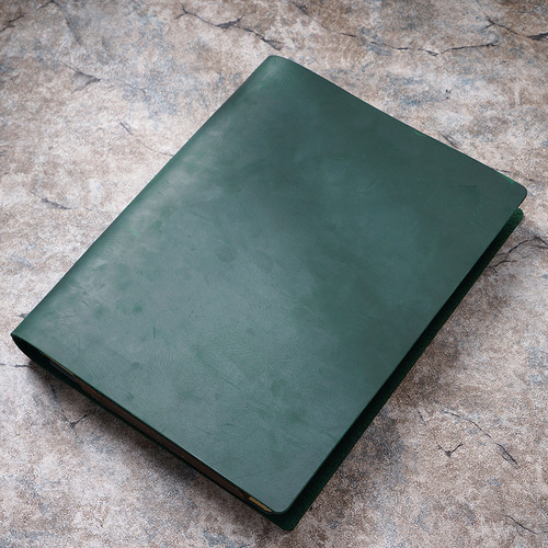 Genuine leather notebook A4 loose-leaf book, retro handmade first-layer cowhide 4-hole clip, ultra-thick sketchbook, large diary