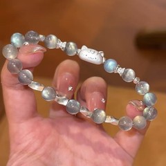 简约个性法棍猫咪串珠手链小众设计气质精致轻奢百搭时尚独特手链
