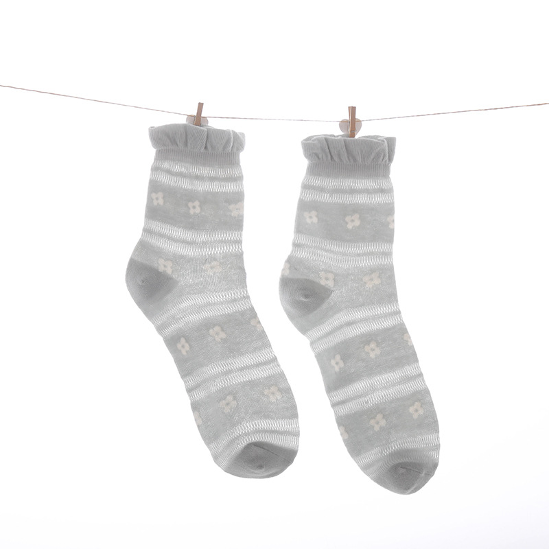 Calcetines de confinamiento calcetines de algodón de malla fina de verano para mujer maternidad postparto boca ancha suelta transpirable absorbente de sudor calcetines largos de maternidad