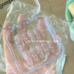 超薄免刻磨專用穿戴甲甲片分碼中橢圓甲片全貼半貼延長甲美甲貼片