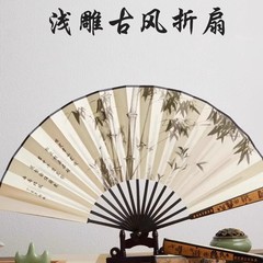 10inch 古代扇子扇子中国風の夏の絹の折りたたみ夏の竹扇子漢服ポータブル扇子