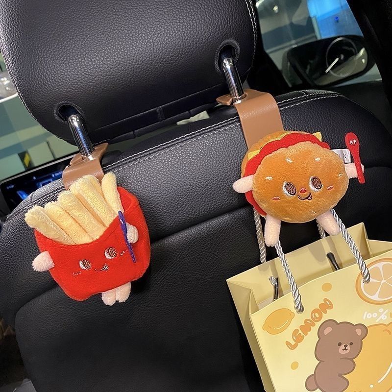 Pequeño gancho para automóviles en la parte posterior del asiento del automóvil encantador decoración interior del automóvil respaldo delantero multifuncional