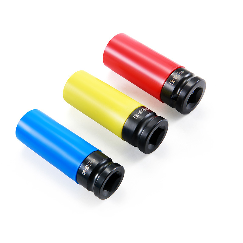 Desmontaje de neumáticos manga protección cabeza 17/19/21/22 pistola aire alargado llave eléctrica reparación herramienta traje 1/2