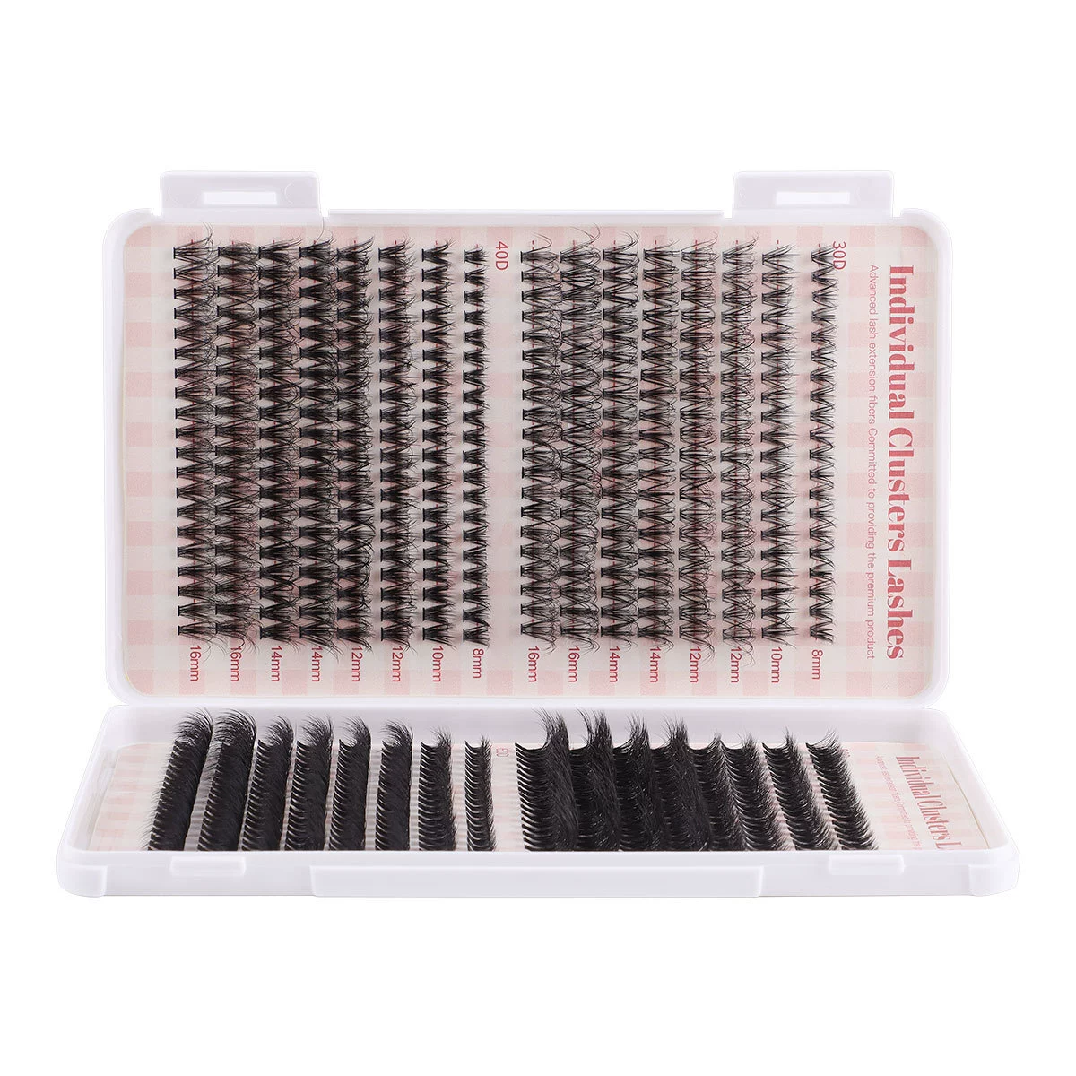 Mixed Cluster Eyelash Kit, Multi-Size False Lashes with Tweezers & Glue Options