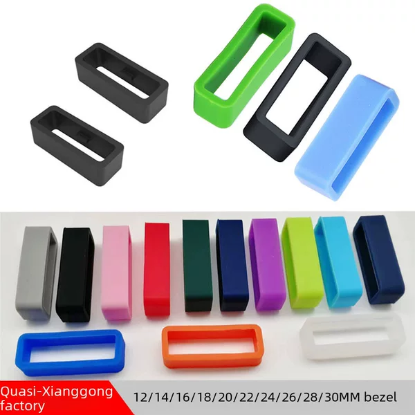 Factory wholesale smart watch silicone activity ring 16/18/20/22/24/26mm strap buckle rubber ring