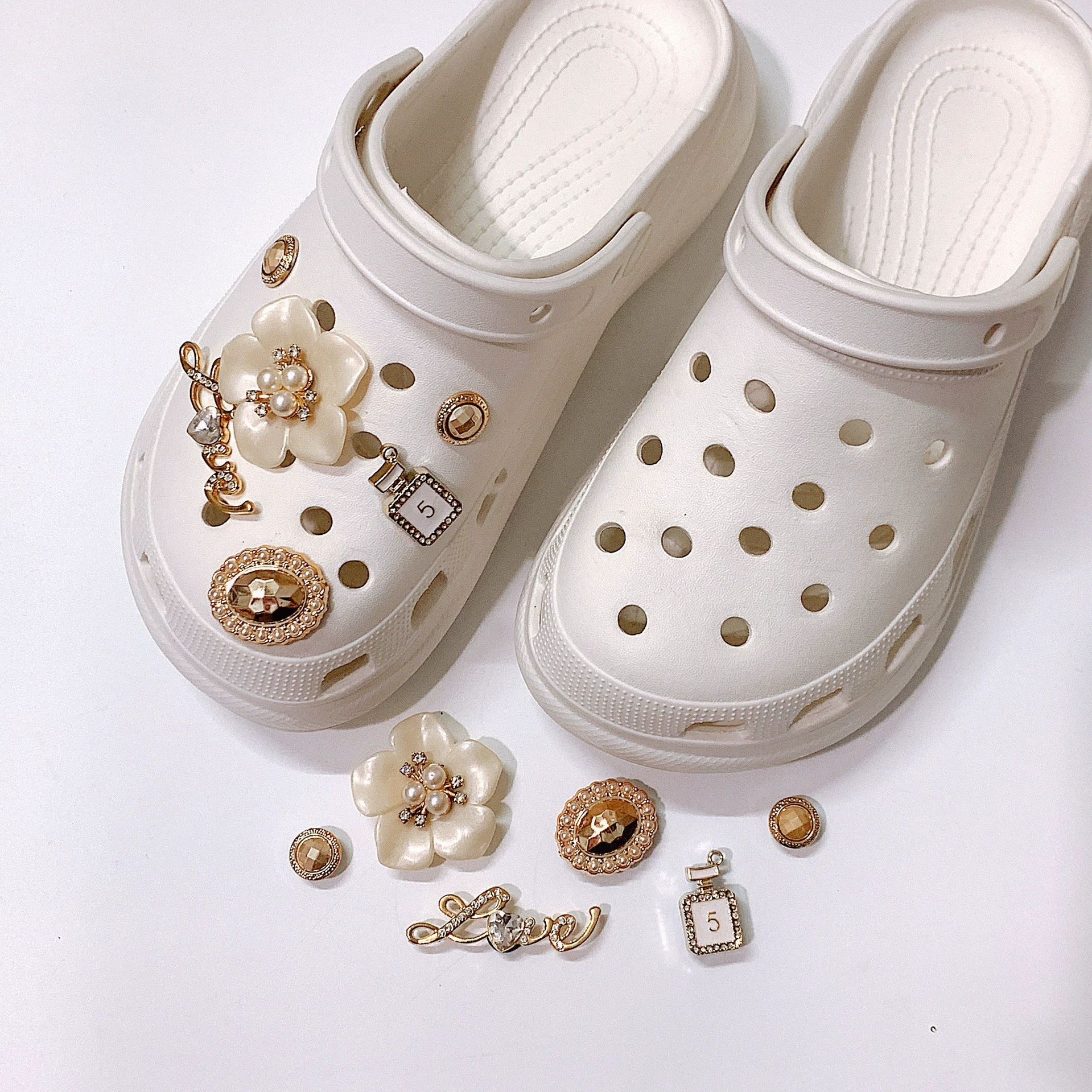 Footwear buckle, decorative accessory, set, DIY, Chanel style, Amazon