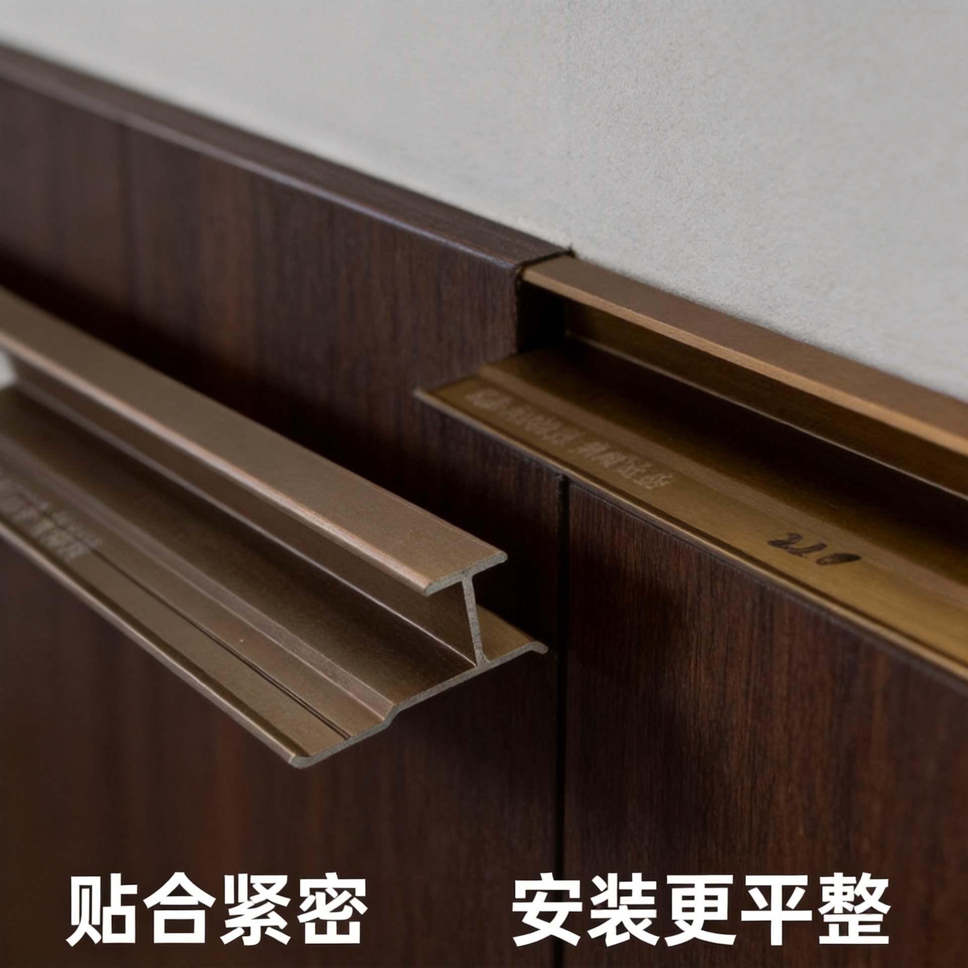 护墙板线条铝合金工型阴阳角木饰面金属装饰收口线条