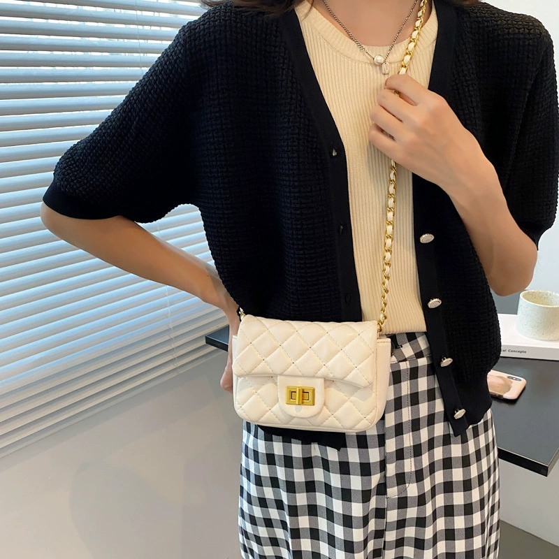 (Cross-border trading), small shoulder bag with diamond pattern, Chanel style, chain bag