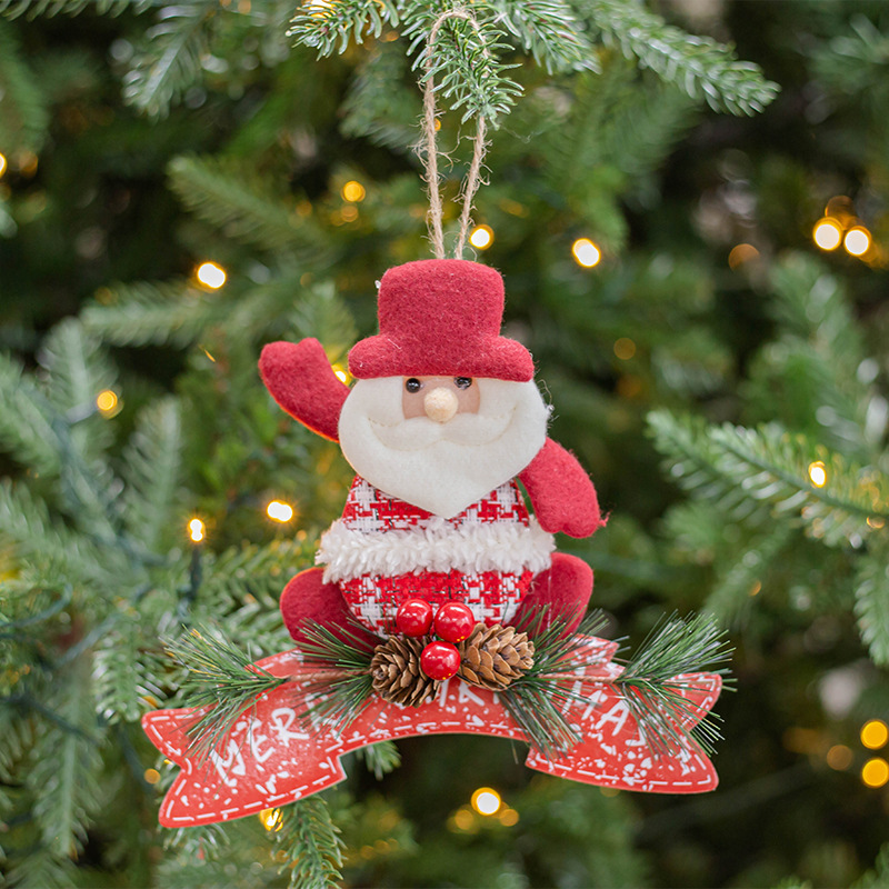 Decoración del árbol de Navidad personalizada colgante muñeca de nieve de Navidad KT Board Doll Listing Atmosphere Decoration