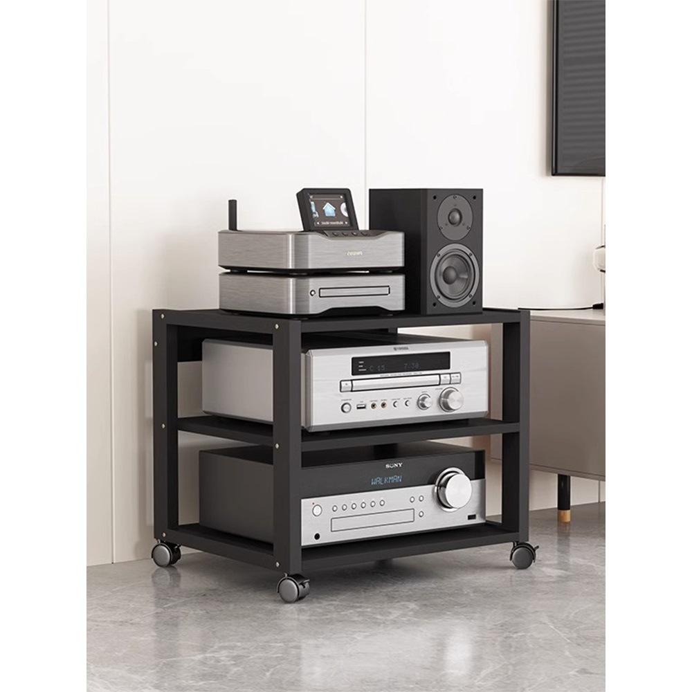 家用客厅多层置物架移动音箱架音响脚架多功能收纳架功放机放置架