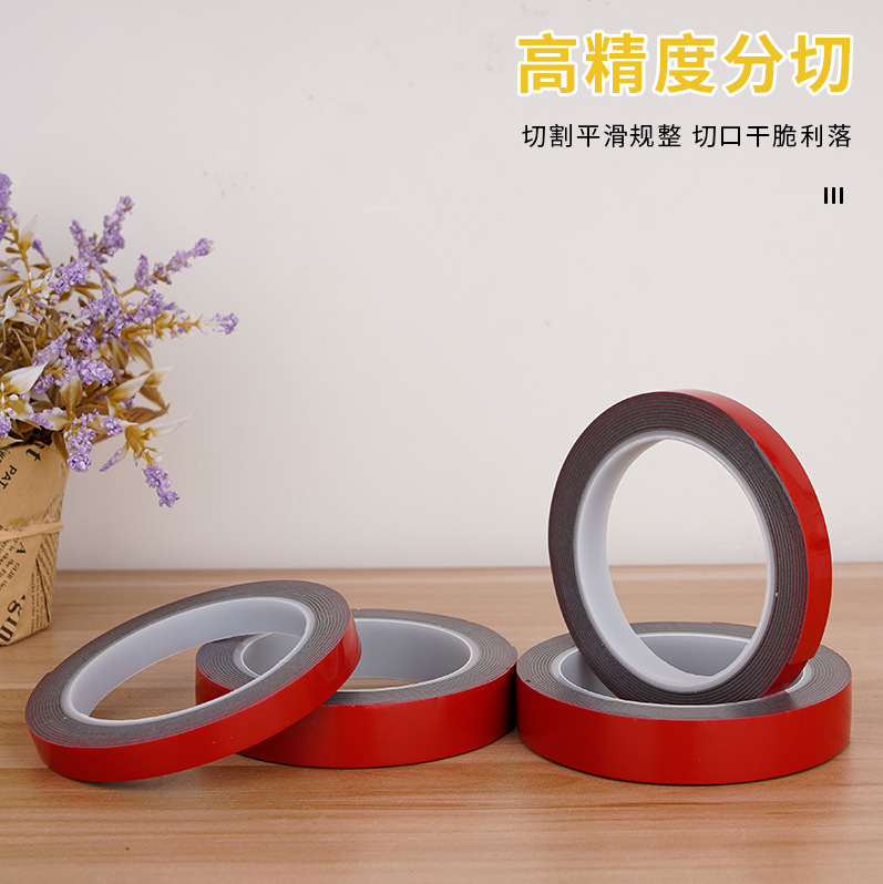 Alta película adhesiva roja gris mascota de espuma de doble cara adhesiva película roja Negro cinta adhesiva del coche cinta de sellado sin fisuras del coche
