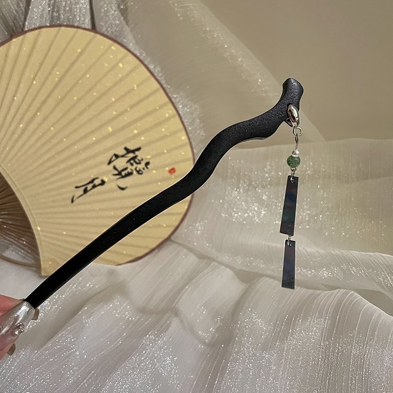 新しい中国風の古代スタイルのヘアピン、ハイエンドのシンプルでモダンな木製ヘアピン、新鮮な気質、漢服のチャイナドレスのヘアピン、女性用|undefined
