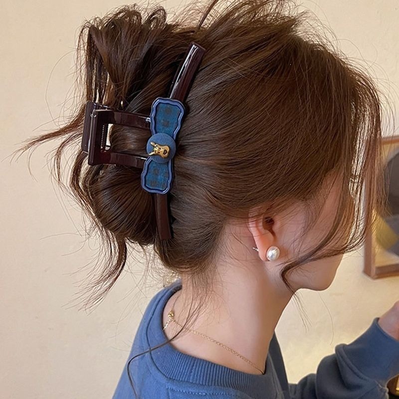 2026 nuevo clip de cabello ondulado clip de cabello de tiburón grande clip de cabello de mujer detrás de la cabeza de alta sensación clip de cabello accesorios para el cabello