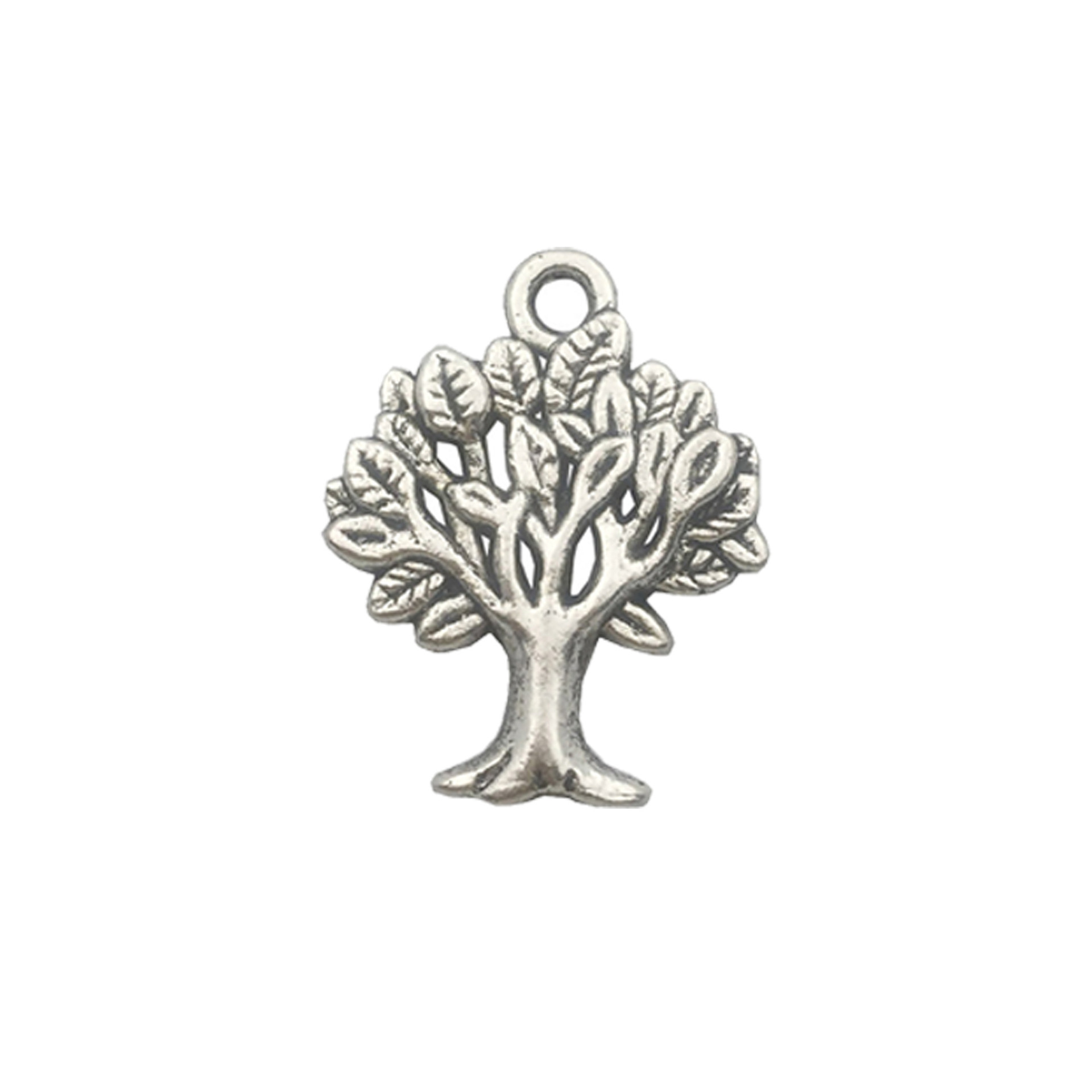 Colgante pequeño colgante de plata antigua 1 árbol de la vida colgante pulido accesorios hechos a mano con cuentas DIY accesorios de la joyería material