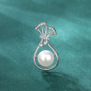 Necklace from pearl, elegant pendant for mother, silver 925 sample, light luxury style, Birthday gift