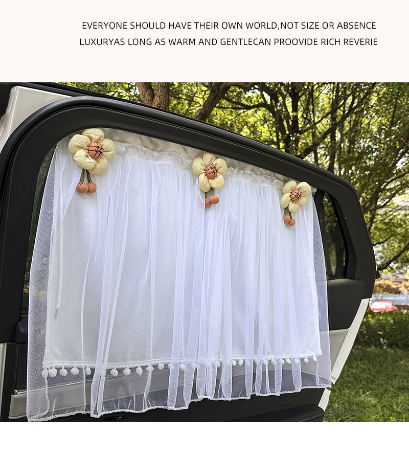 Car Sunshade Summer Baby Car Suction Cup Sun Protection and Heat Insulation Privacy Curtain Creative Car Window Curtain