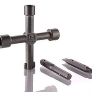 Ключ для электрошкафов RS Pro, 439-3025, из цинкового сплава, крестообразный ключ