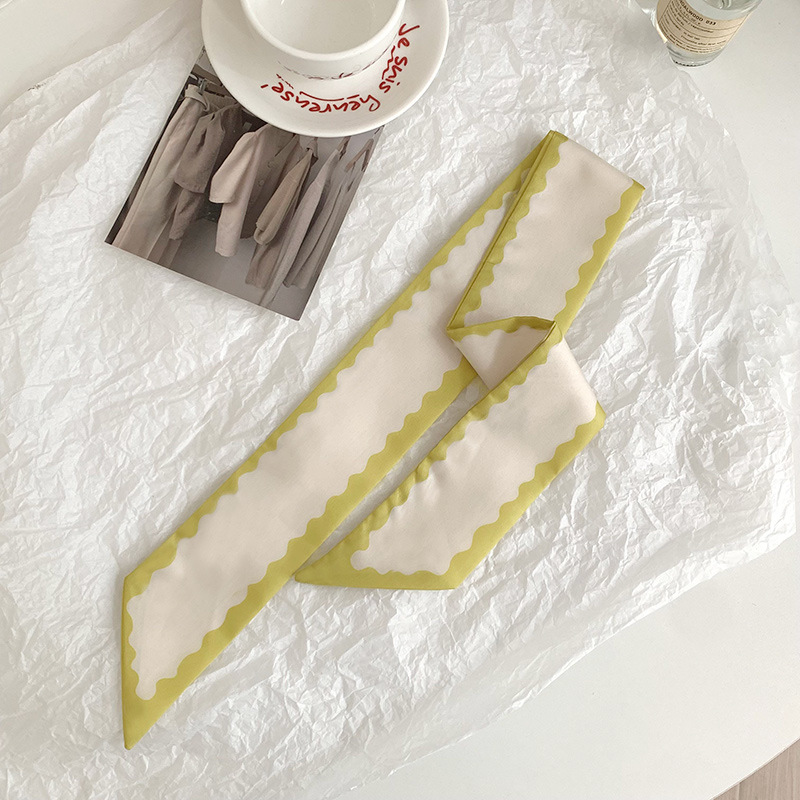 Pañuelo de seda, banda larga, decoración de alta calidad, bufanda pequeña, cinturón multiusos, diadema de cuerda de súper hada francesa, cinturón para el cabello, serpentina para el cabello