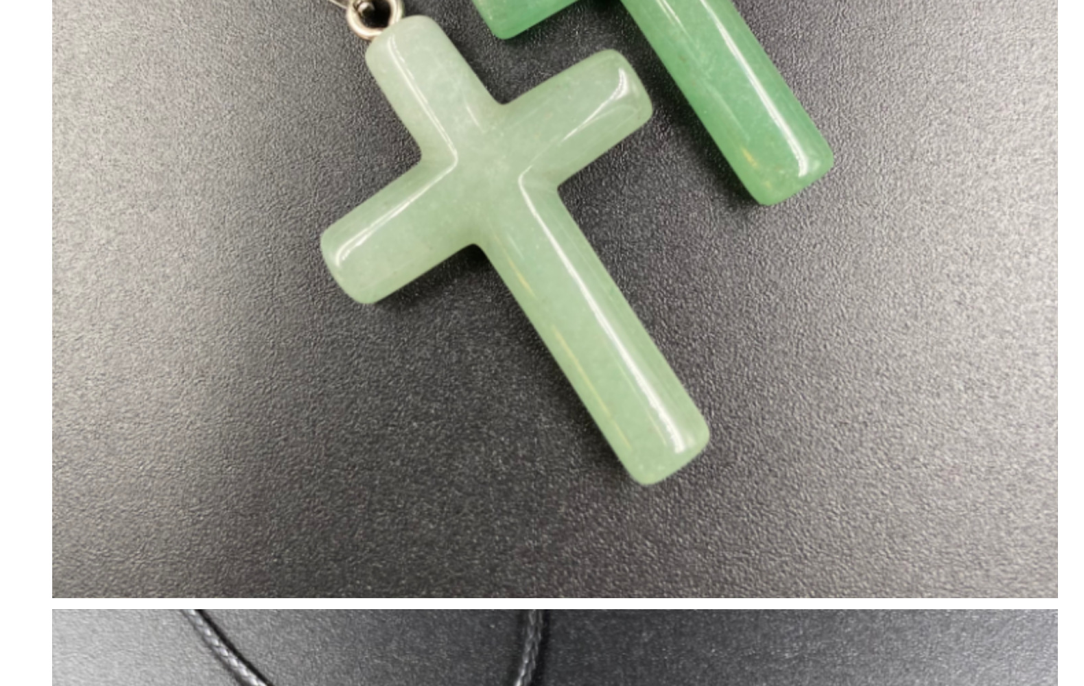 Retro Cross Natural Stone Pink Crystal Handmade Pendant Necklace 1 Piece