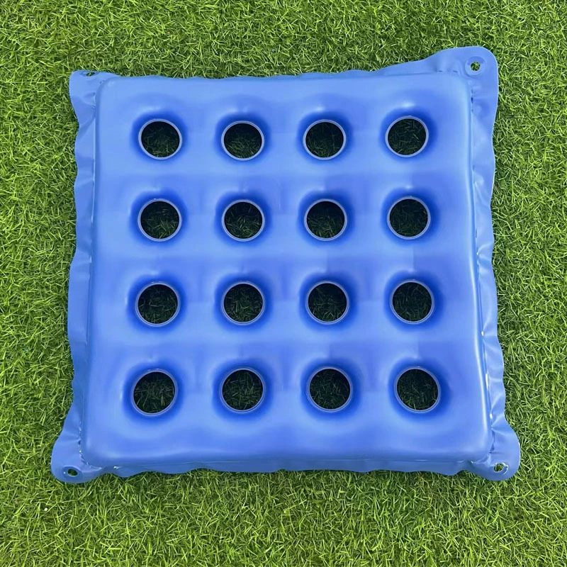 Домашняя охрана окружающей среды ПВХ портативный сидячий дышащий анти-пролежни сиденье пердина 16 отверстий одноместный квадрат надувная подушка сиденья