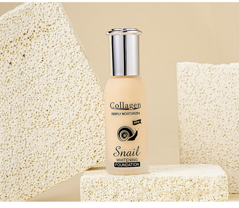 fondotinta Peimei liquido SnailCollagen Whitening Concealer Foundation_voghion.com