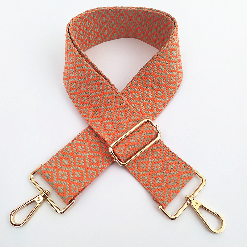 Correa de bolsa de mujer correa de hombro ancha de algodón bordado correa de mochila ajustable alargada correa de hombro de reemplazo Correa crossbody de un solo hombro