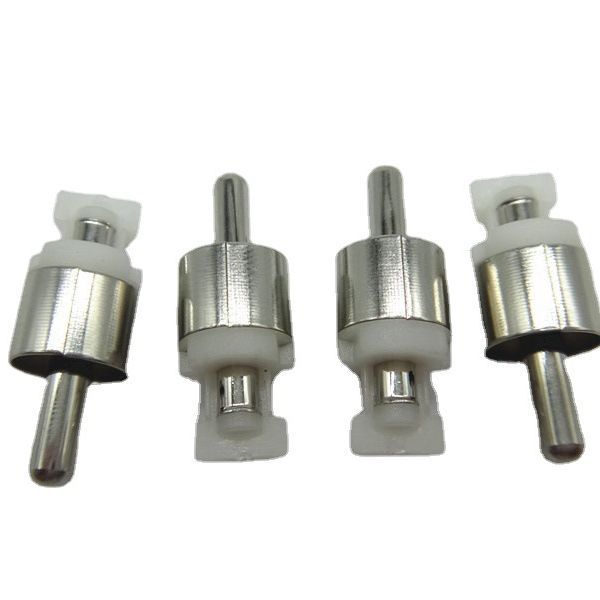 厂家制RCA插头高涨力黑胶平口单缝红胶视频插头白胶音频莲花插头