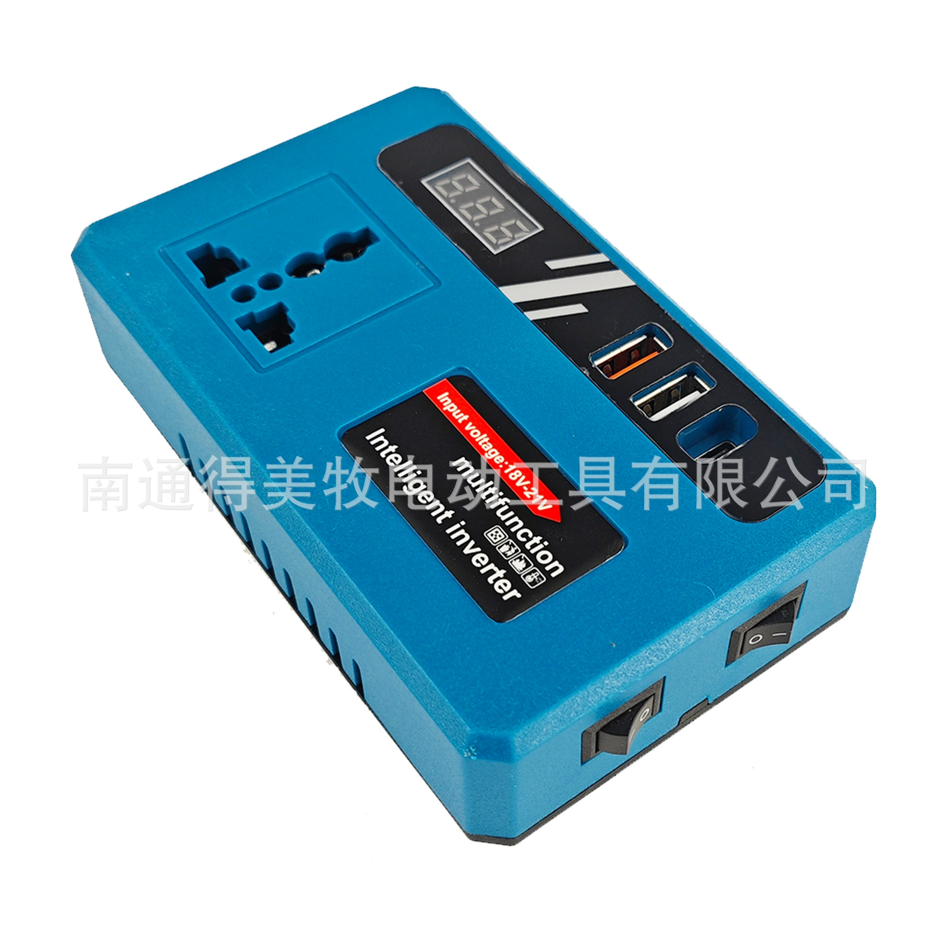 Популярный инвертор 21В в 220В с подсветкой, зарядкой USB/TYPE-C, для Dewalt Makita Miwaki (подошвы)