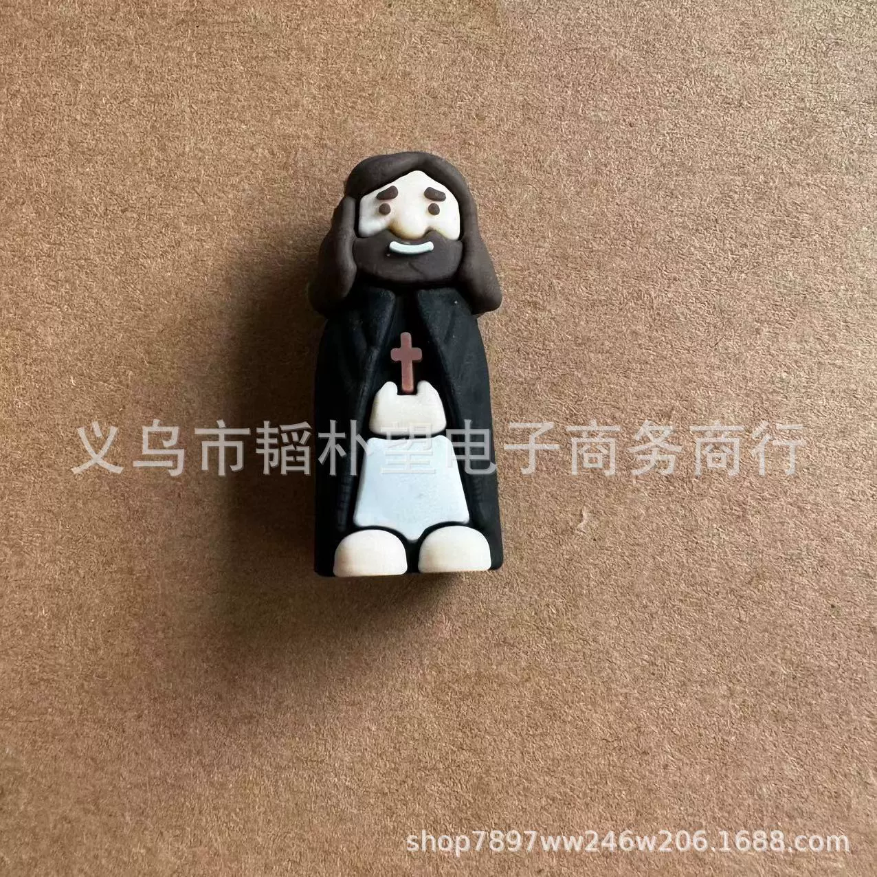 Mini Jesus Figurine PVC, 3D Easter Religious Decoration, Multi-Color Small Statue