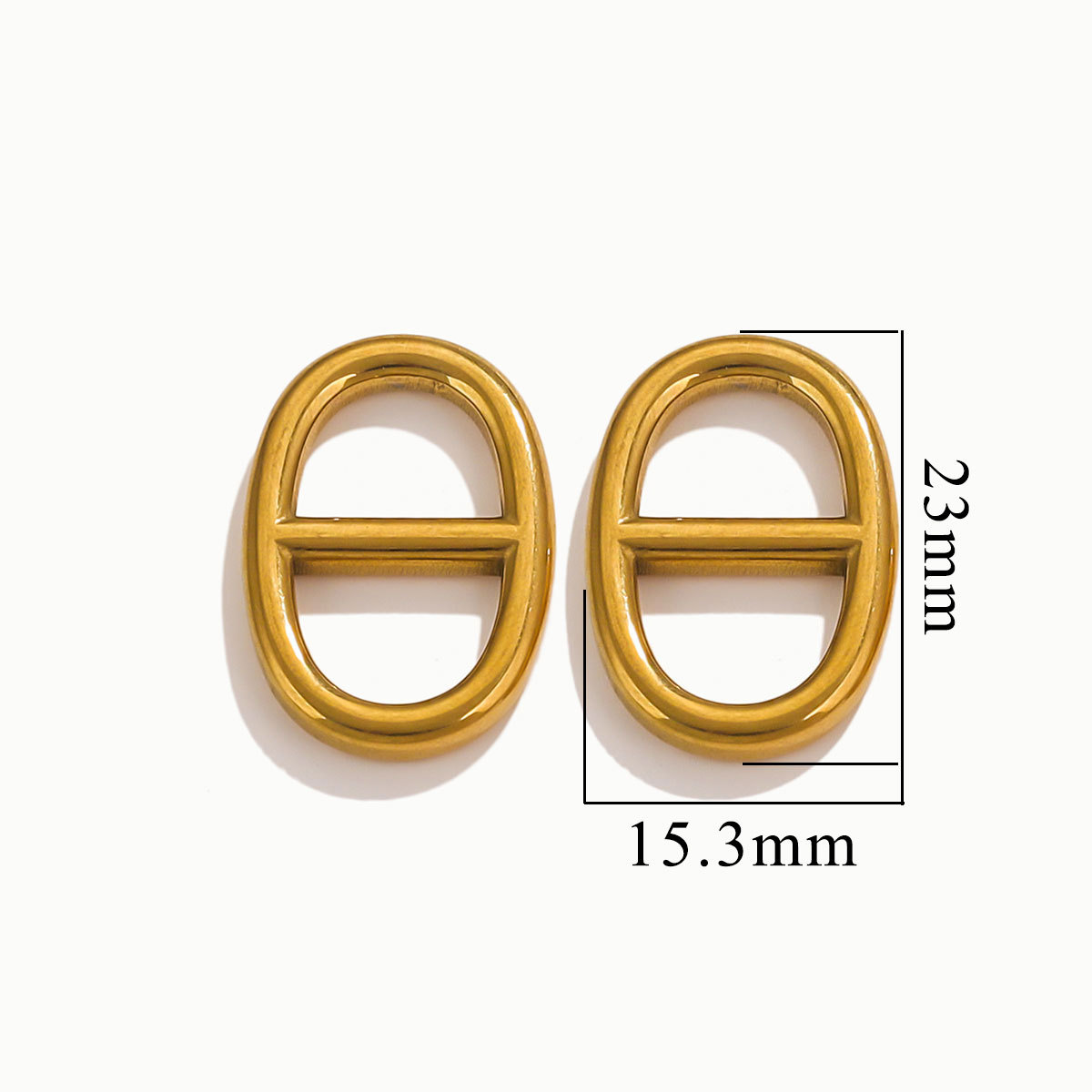 Botón de acero inoxidable oval nariz de cerdo impermeable mini huevo redondo botón de día DIY joyería accesorios de ropa image 9